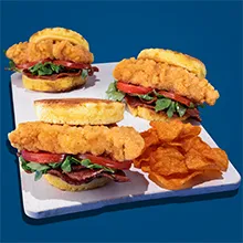 Chicken Corn Fritter Sandwich