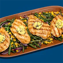 Grilled Chicken with Basil Butter