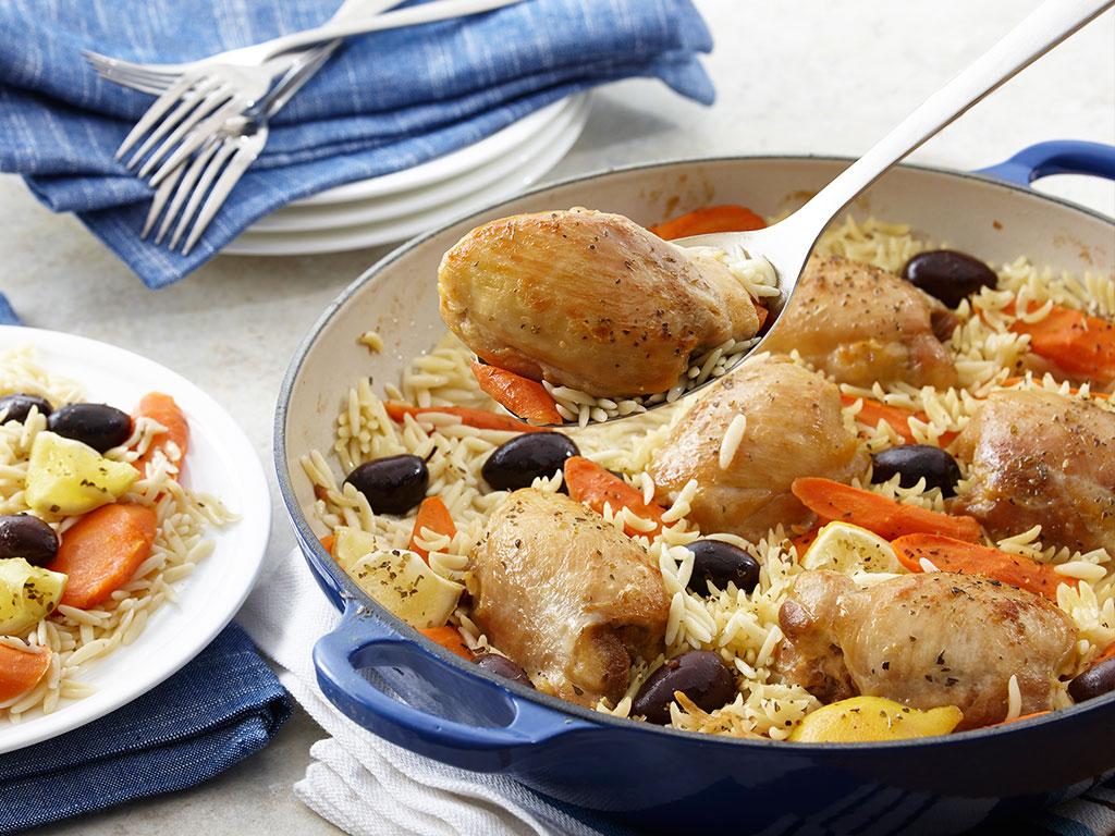 Lemon Chicken and Orzo One Pan Meal