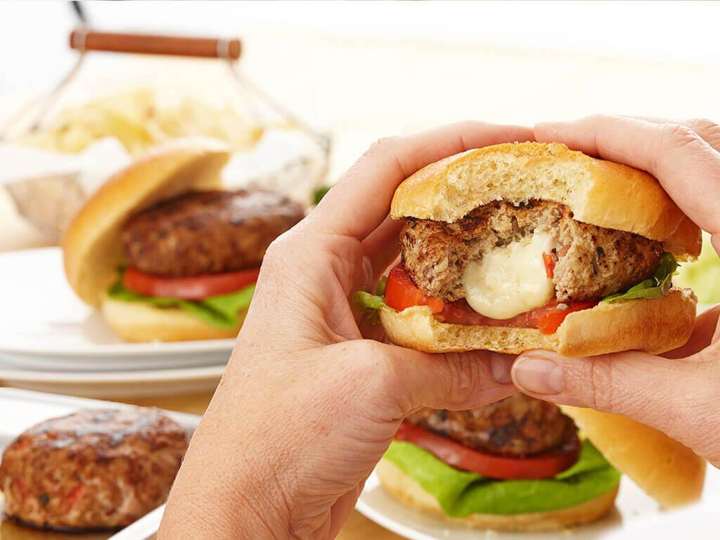 Caprese Stuffed Burgers