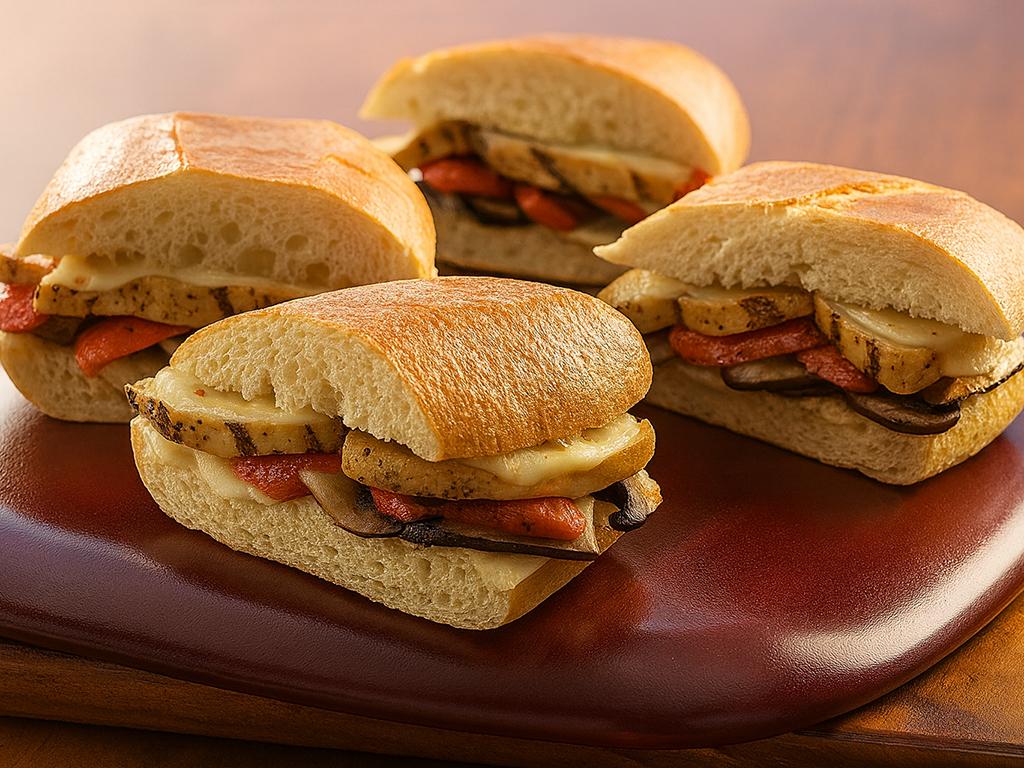 Portabella and Mozzarella Chicken Panini