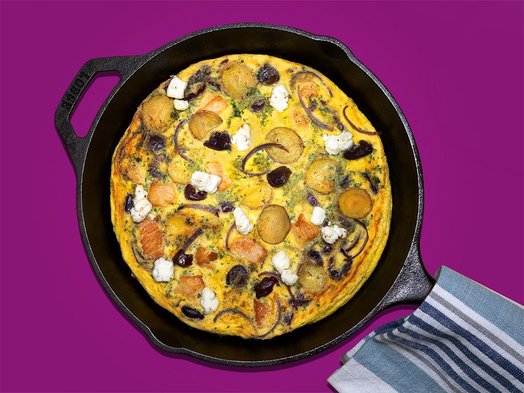 Chicken Frittata With Kalamata Olives