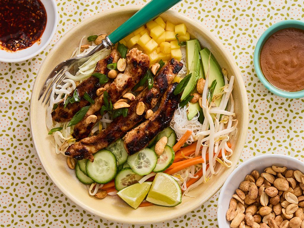 Healthy Spring Roll Chicken Bowls