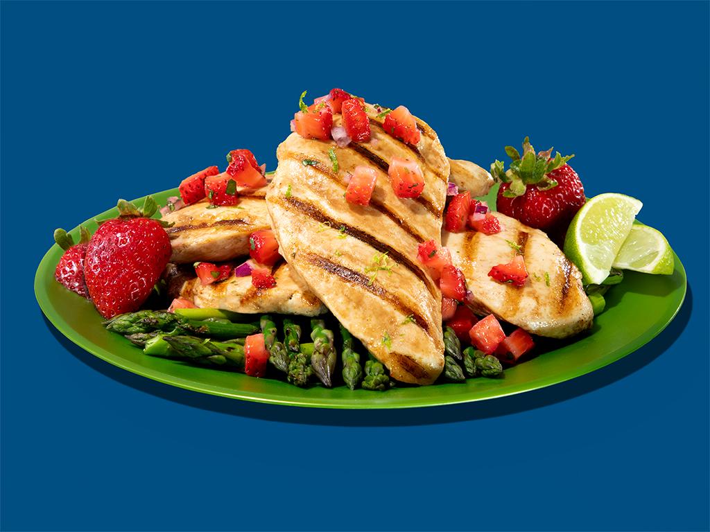 Grilled Chipotle Lime Chicken with Strawberry Salsa