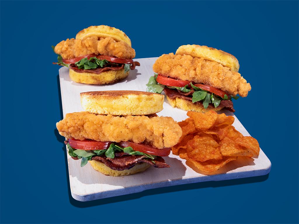 Chicken Corn Fritter Sandwich