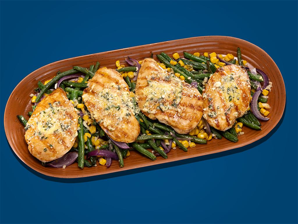 Grilled Chicken with Basil Butter