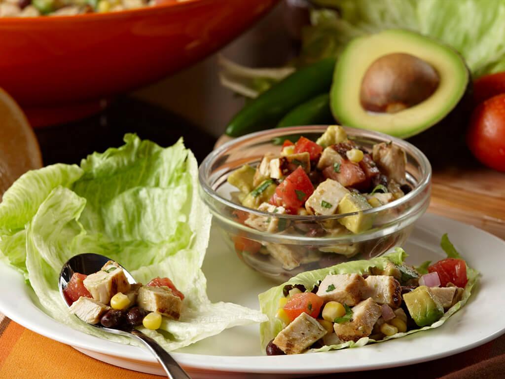 Southwestern Chicken Lettuce Wraps