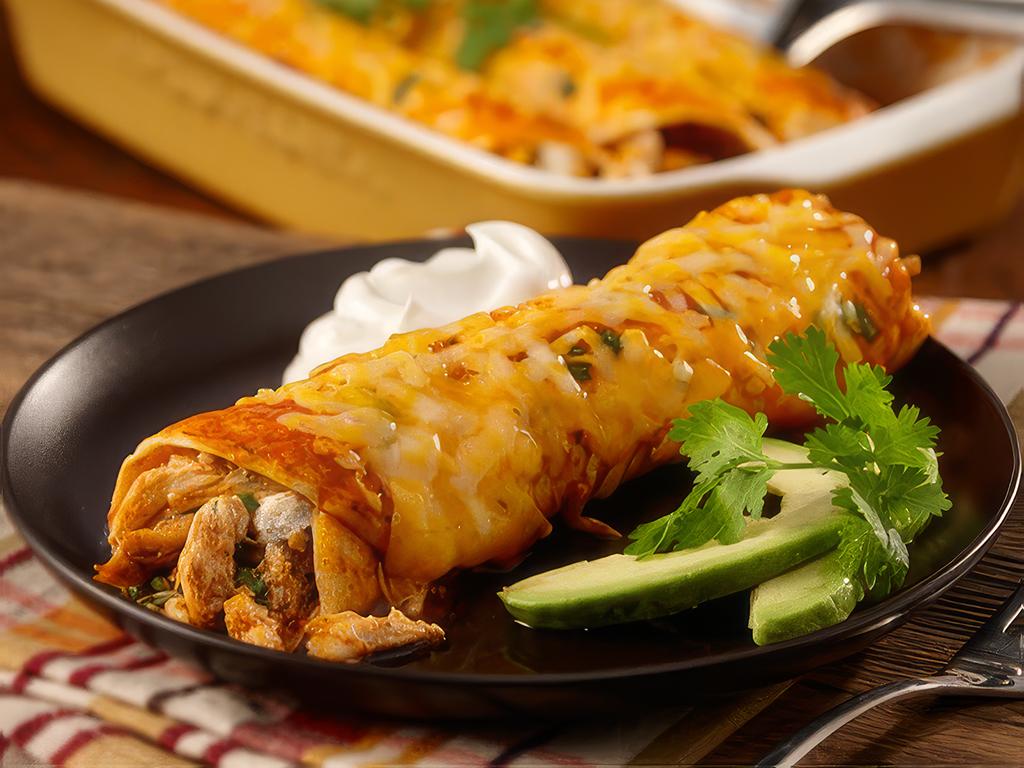 Three Cheese Chicken Enchiladas