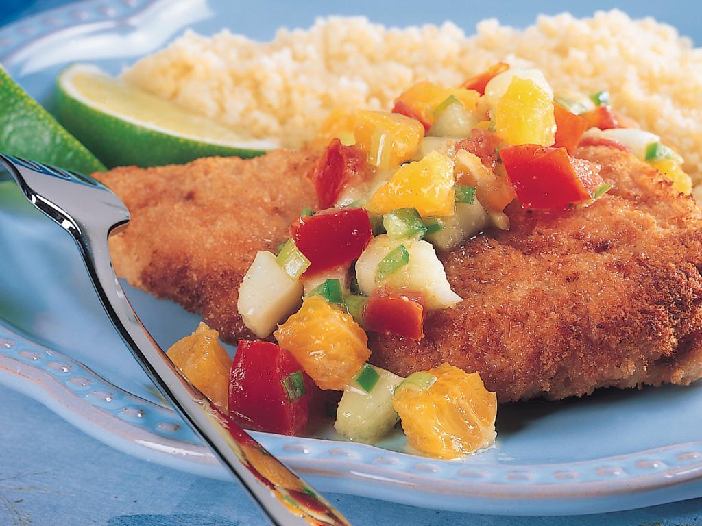 Cool Summer Salsa on Cutlets