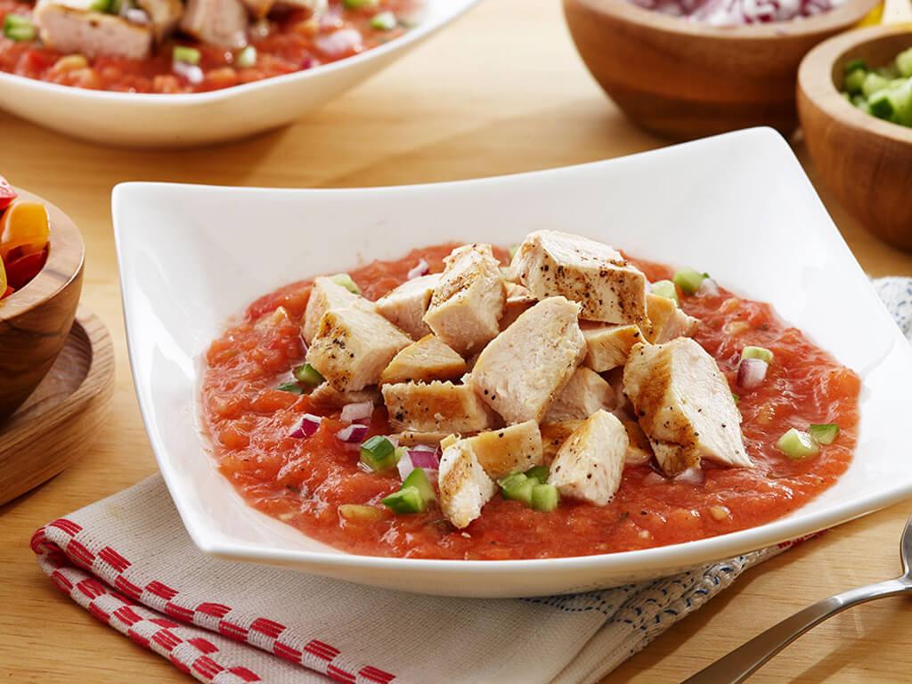 Quick and Easy Grilled Chicken Gazpacho